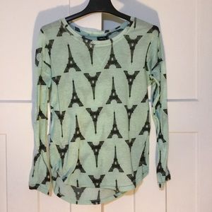 Mint Eiffel Tower Lightweight Shirt